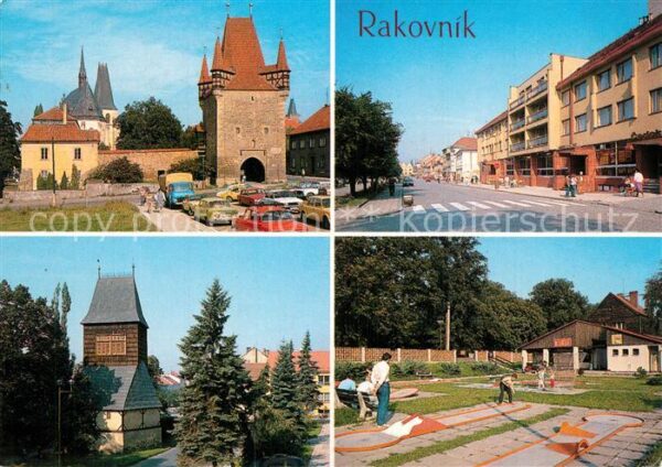 Rakovnik Stadttor Strassenpartie Minigolf