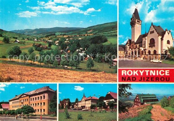 Rokytnice nad Jizerou Celkovy pohled Radnice Skola Hotel Krak