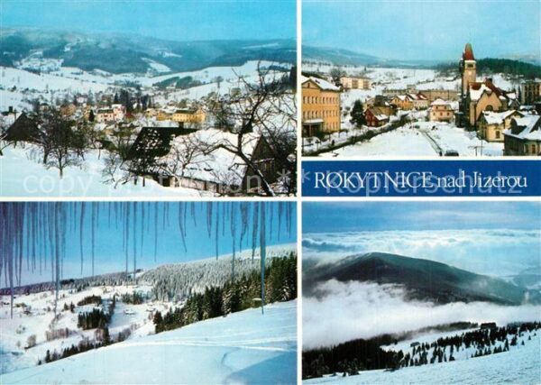 Rokytnice nad Jizerou Celkovy pohled namesti Hofeni domky Dvo
