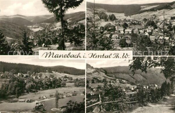 Manebach Gesamtansicht Landschaftspanorama Ilmta