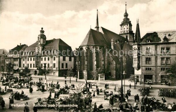 Weissenfels Saale Marktplatz Rathaus Marienkirche