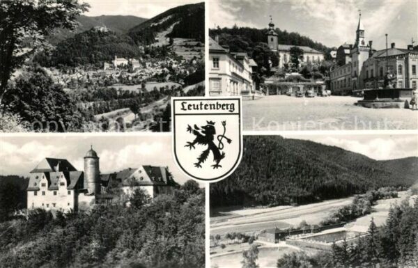 Leutenberg Thueringen Teilansichten Marktplatz Brunnen Kirche