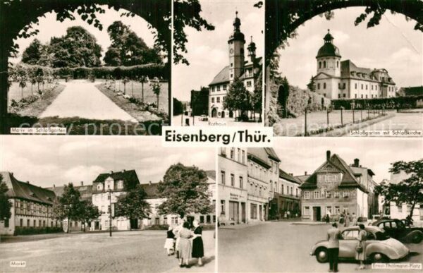 Eisenberg Thueringen Motiv im Schlossgarten Schlosskirche Ma