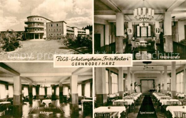 Gernrode Harz FDGB Erholungsheim Fritz Heckert Empfan