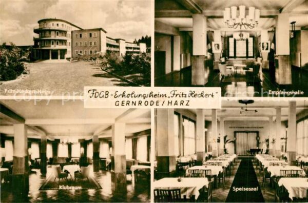 Gernrode Harz FDGB Erholungsheim Fritz Heckert Empfan