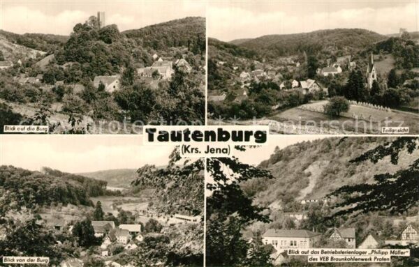 Tautenburg Blick zur Burg Teilansichten Betriebsfe