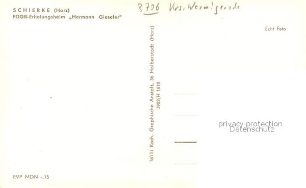 Schierke Harz FDGB Erholungsheim Hermann Gieseler – Bild 2