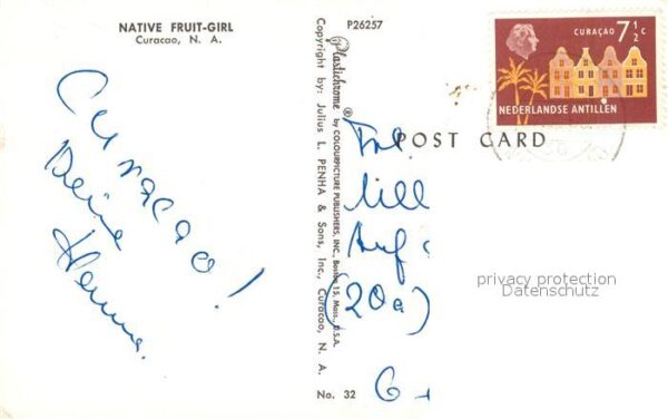 Curacao Niederlaendische Antillen Native Fruit Girl – Bild 2