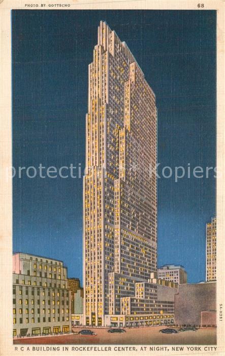 New York City RCA Building in Rockefeller Center Skys
