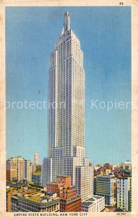 New York City Empire State Building Skyscraper Illust