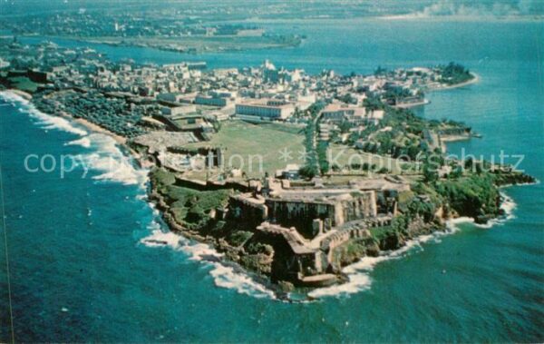 San Juan Puerto Rico Air view of Morro Castle
