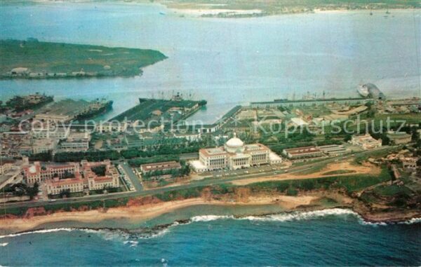 San Juan Puerto Rico Air view of Capitol Building