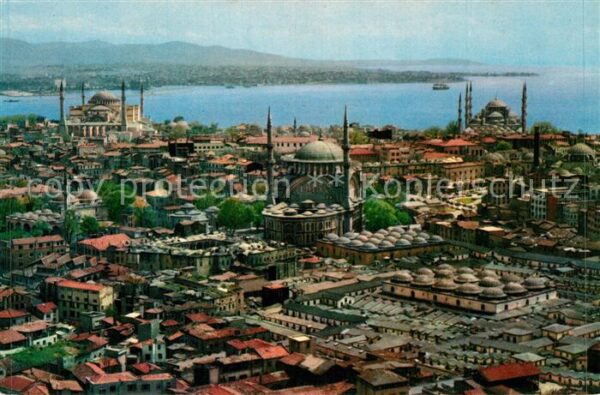 Istanbul Constantinopel Views of St Sophia Nuruosmaniye and Blu