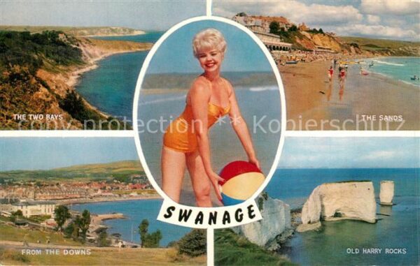 Swanage Purbeck Two Bays The Downs The Sands Old Harry