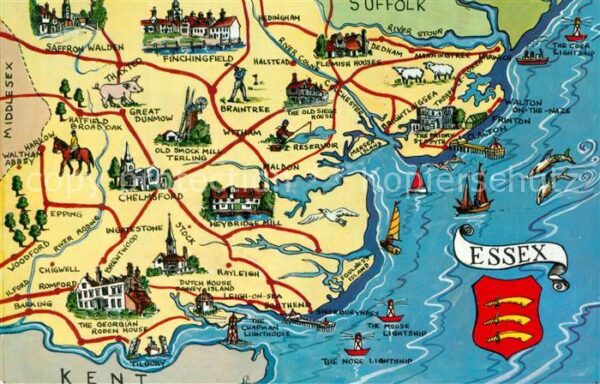Essex Grafschaft Landkarte
