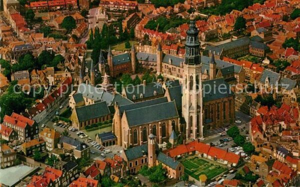 Middelburg Zeeland Zentrum Altstadt Kirche Fliegeraufnahme