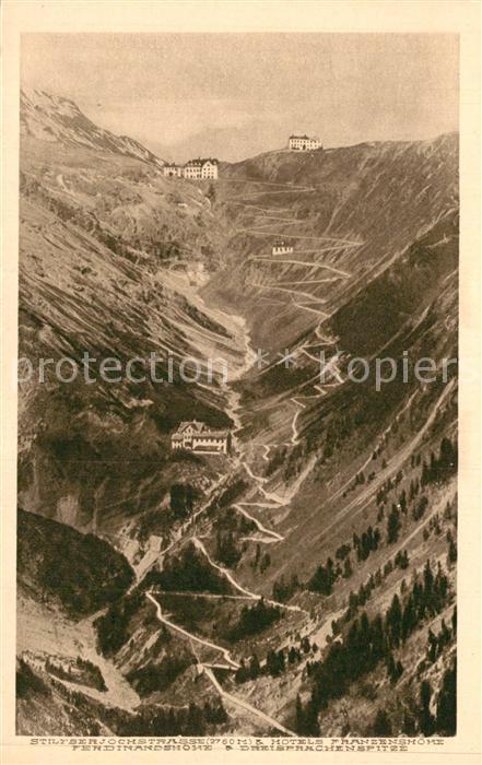 Stilfserjoch Passo dello Stelvio Gebirgspass Berghotels Alpen