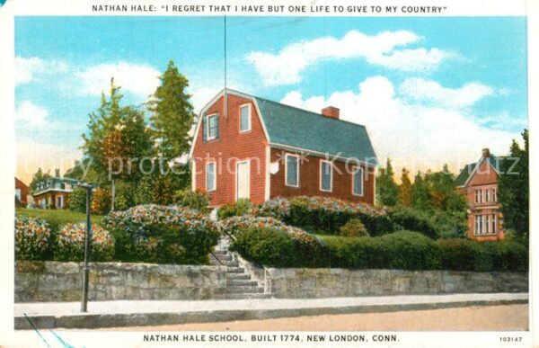 New London Connecticut Nathan Hale School Illustration