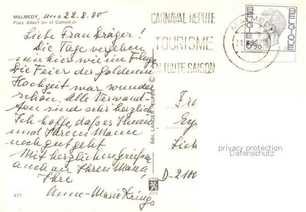 Malmedy Wallonie Place Albert Ier et la Cathedrale – Bild 2