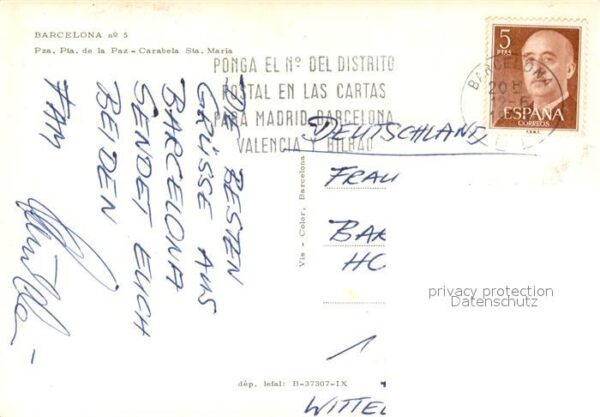 Barcelona Cataluna Plaza del Portal de la Paz Carabela San – Bild 2