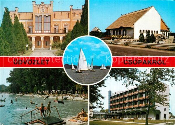 Csopak Teilansichten Gebäude Hotel Badestrand
