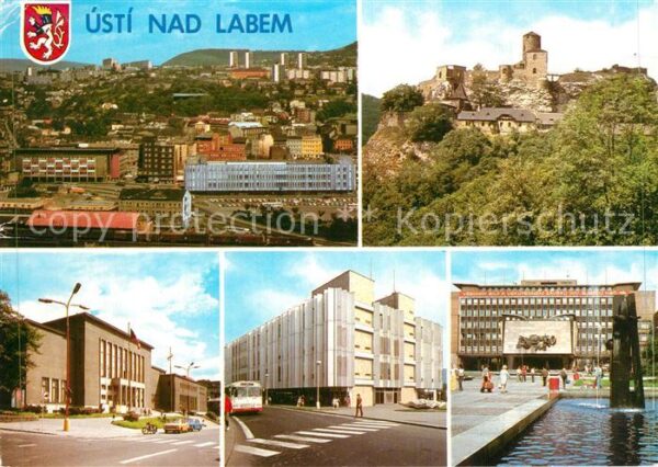 Usti nad Labem Celkovy pohled od Vetruse Hrad Strekov