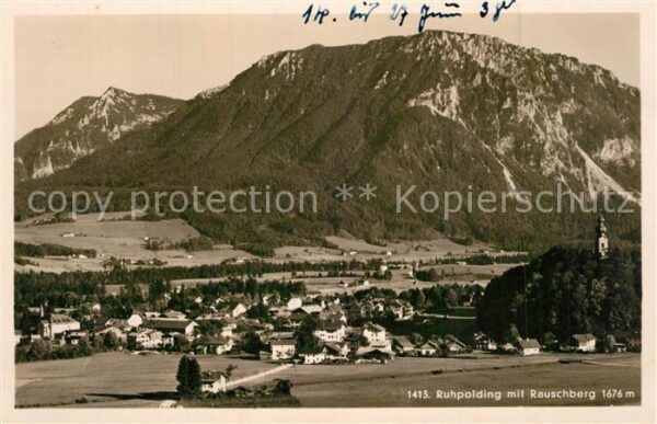 Ruhpolding Gesamtansicht mit Rauschberg Chiemgauer