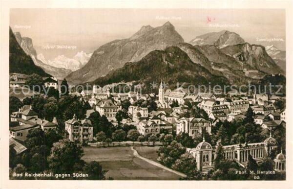 Bad Reichenhall Panorama Blick gegen Süden Alpen