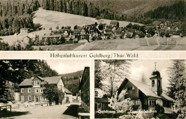 Gehlberg Panorama Thüringer Wald Ortspartie Glöc