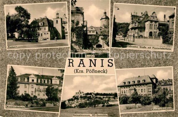 Ranis Postamt Kinderheim Burghof Heimatmuseum