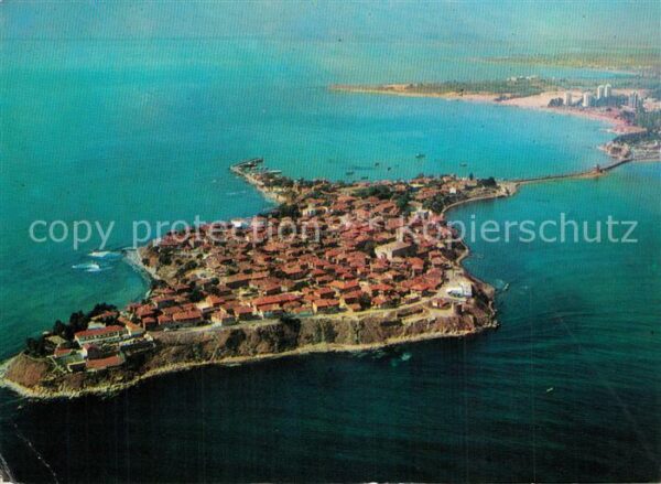 Nessebar Nessebyr Nessebre Halbinsel Schwarzes Meer Fliegeraufnahm