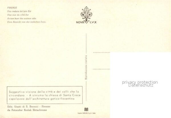 Firenze Florenz Una veduta del lato Est – Bild 2