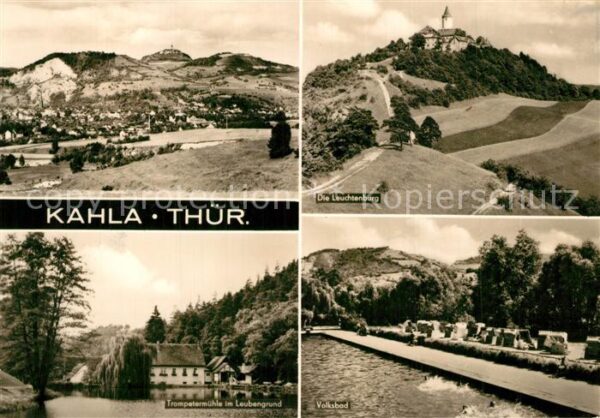 Kahla Thueringen Panorama Leuchtenburg Trompetermühle Le