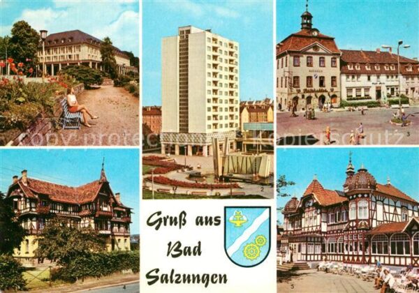 Bad Salzungen Kurhaus Hochhaus am Leninplatz Am Markt