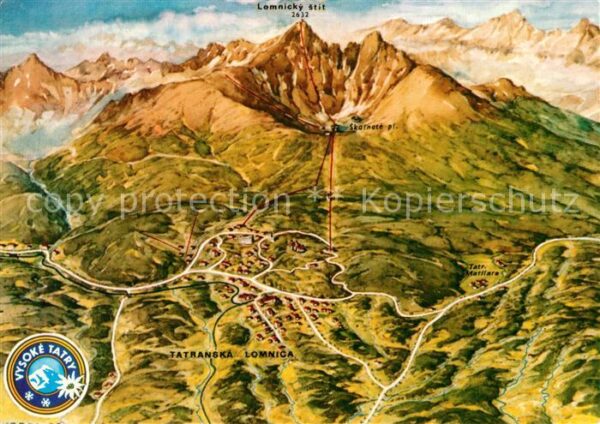 Vysoke Tatry Panoramakarte