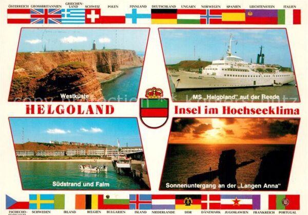 Helgoland Westküste MS Helgoland Südstrand und Fa