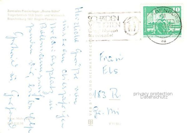 Bagow Zentrales Pionierlager Bruno Kühn Bades – Bild 2