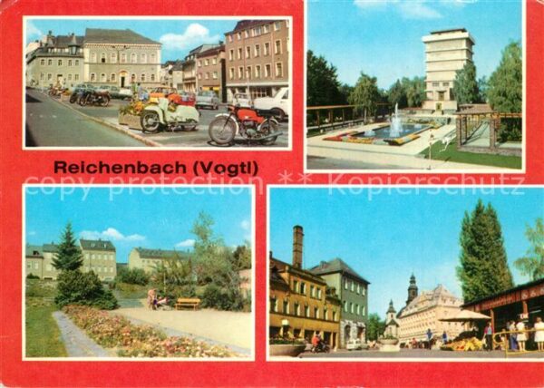 Reichenbach Vogtland Markt Wasserturm Park des Friedens Bahn