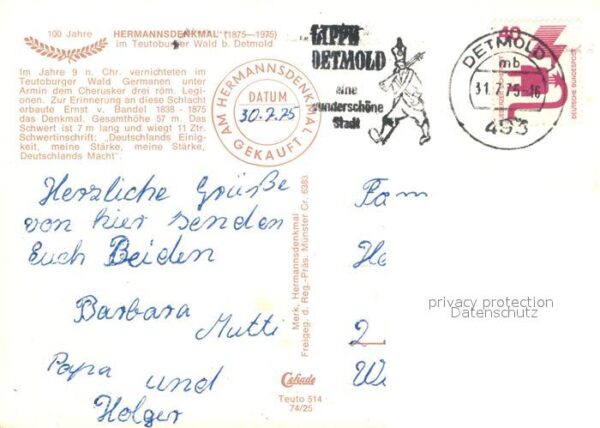 Detmold Hermannsdenkmal im Teutoburger Wald Fli – Bild 2