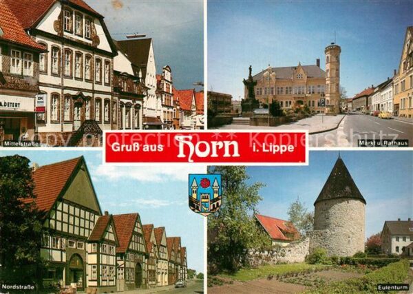 Horn Lippe Strassenpartien Altstadt Markt Rathaus
