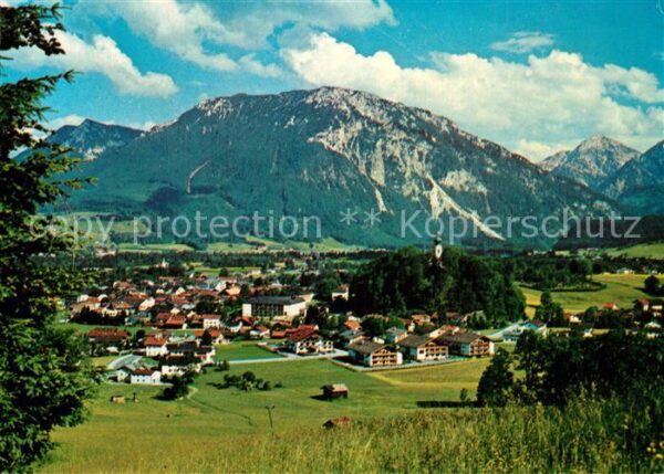 Ruhpolding Gesamtansicht mit Alpenpanorama Rauschb