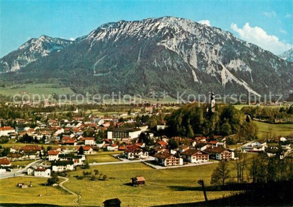Ruhpolding Gesamtansicht mit Rauschberg Chiemgauer