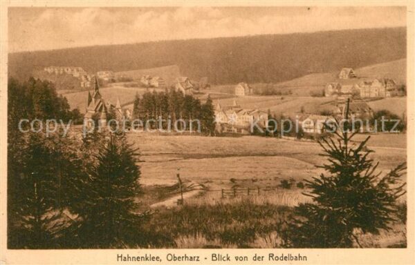 Hahnenklee-Bockswiese Harz Blick von Rodelbahn