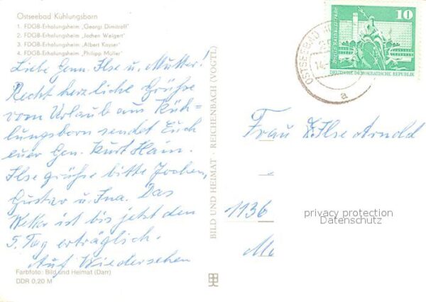 K?hlungsborn Ostseebad FDGB Erholungsheime Strand – Bild 2