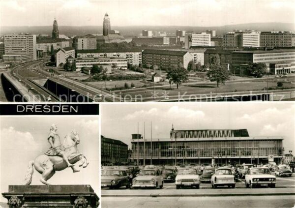 Dresden Stadtzentrum Goldene Reiter Kulturpalas