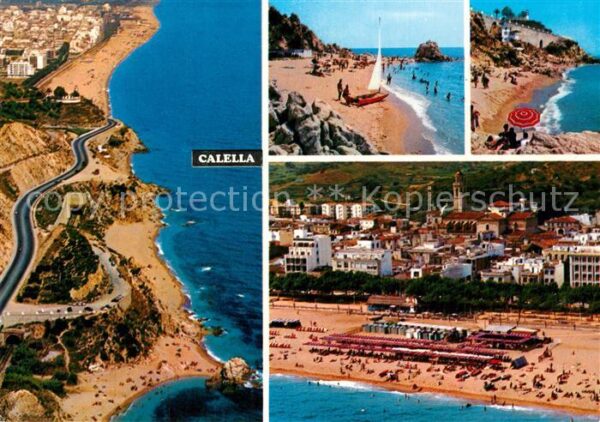 Calella Fliegeraufnahme Strand