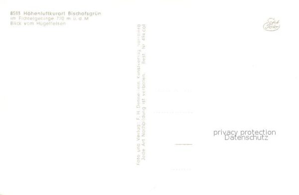 Bischofsgruen Panorama Blick vom Hügelfelsen Kurort i – Bild 2