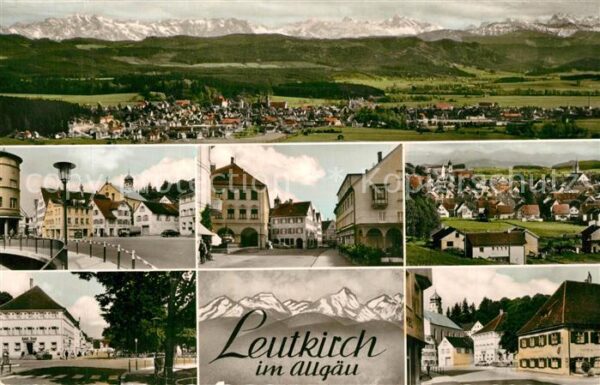 Leutkirch Gesamtansicht mit Alpenpanorama Ortsans