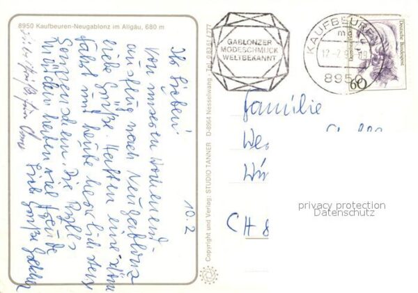Neugablonz Teilansichten Schmuckstadt Denkmal Frei – Bild 2