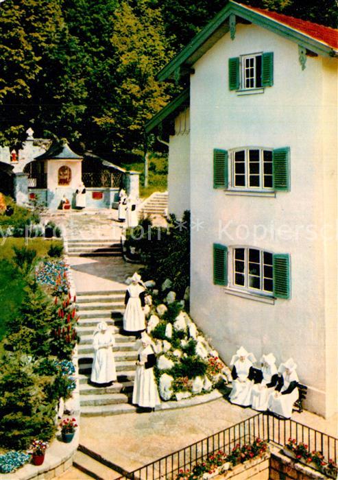 Bad Adelholzen Oberbayern Aufgang zur Primusquelle Nonnen